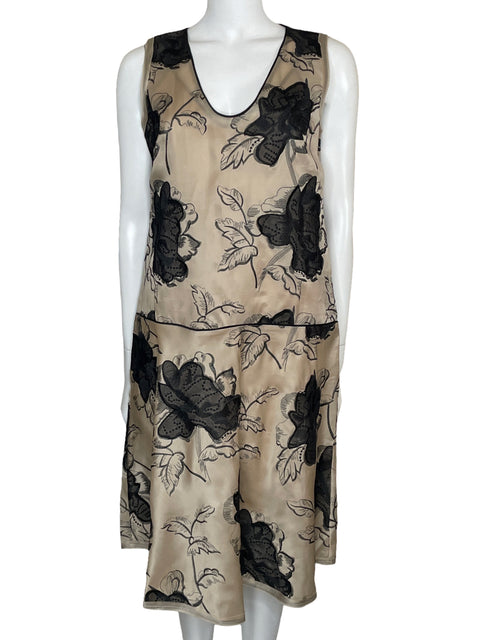 Vestido Purificación García Midi Encaje Beige-Talla 40