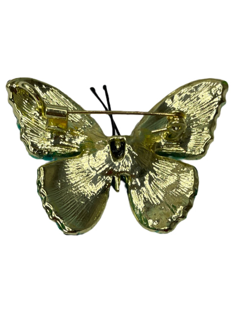 Broche Fashion Mariposa Pedreria Azul-Talla U