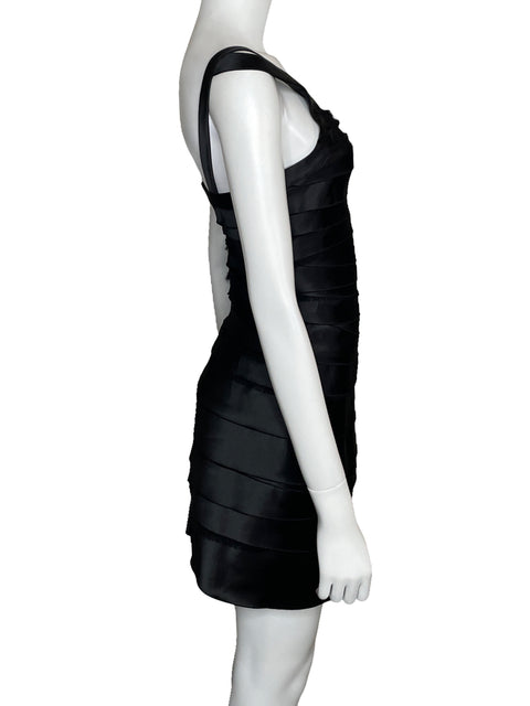 Vestido BCBG Vuelos One Shoulder Negro-Talla 0