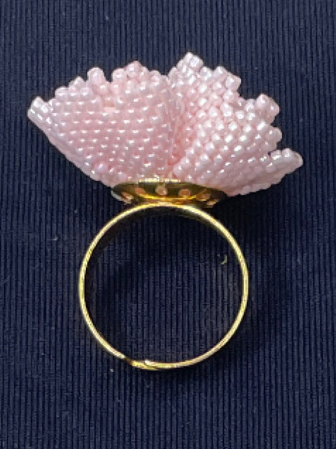 Anillo Tesoro TPS Tejido Flor Dorado-Talla U