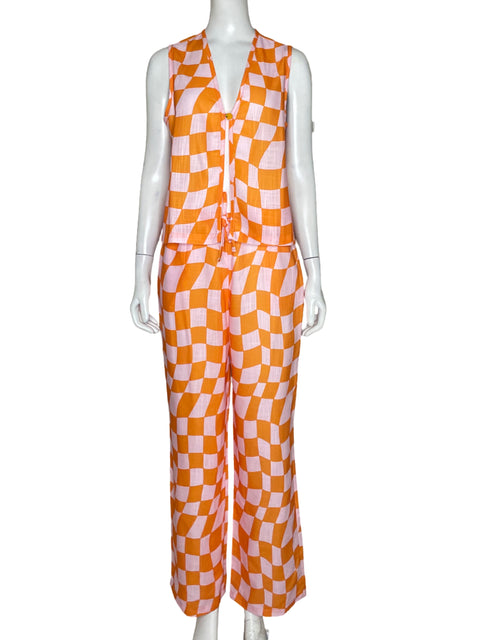 Set Wacky Cuadros Naranja-Talla M