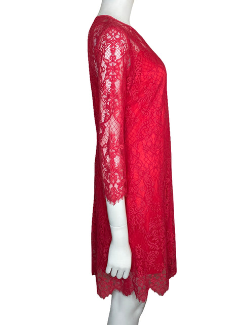 Vestido Julio Encaje Mini Rojo-Talla 8