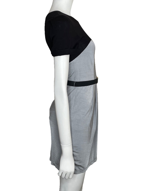 Vestido Armani Exchange Plisado Gris-Talla S