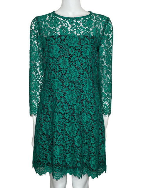 Vestido Julio Encaje Mini Verde-Talla 8