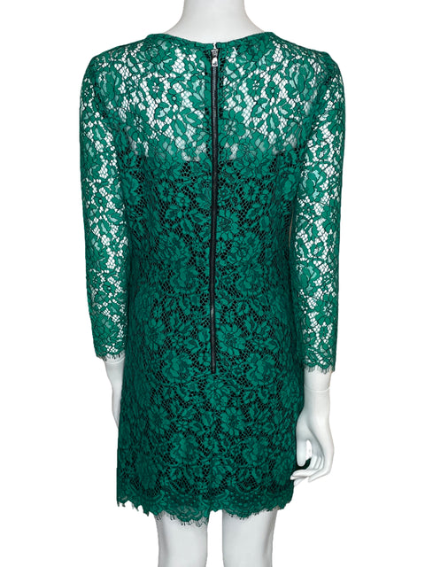 Vestido Julio Encaje Mini Verde-Talla 8