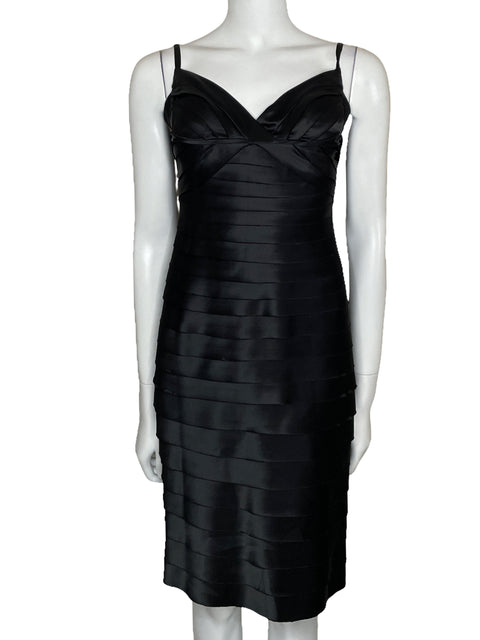 Vestido Adrianna Papell Capas Tirantes Negro-Talla 4