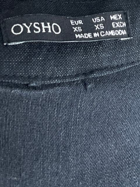 Mono Oysho Cremallera Negro-Talla XS