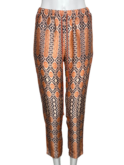 Pantalón BCBG Estampado Bolsillos Naranja-Talla XS