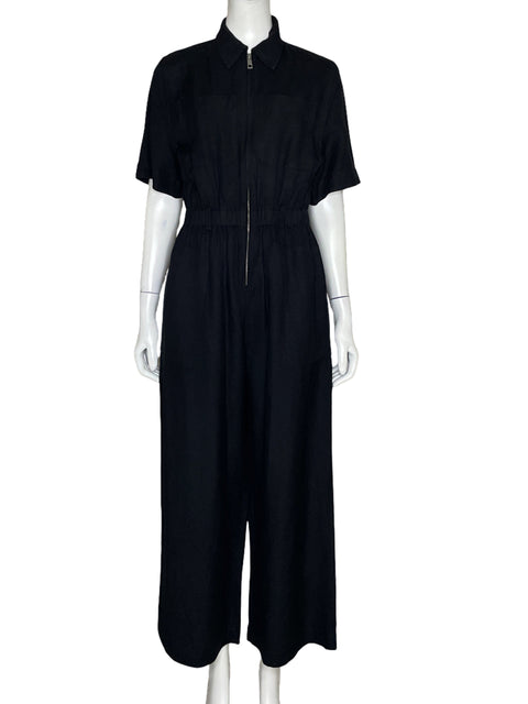 Mono Oysho Cremallera Negro-Talla XS