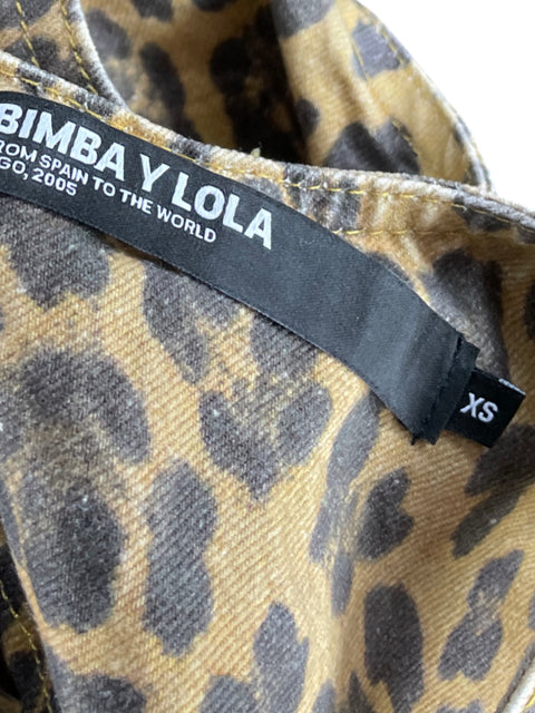 Mono Bimba y Lola Leopard Print Marrón-Talla XS