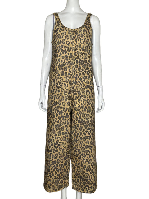Mono Bimba y Lola Leopard Print Marrón-Talla XS