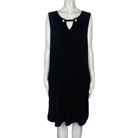Vestido Ninety Fluido Sin Mangas Negro-Talla L