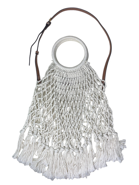 Bolso Zara Tejido Transparente Blanco-Talla U
