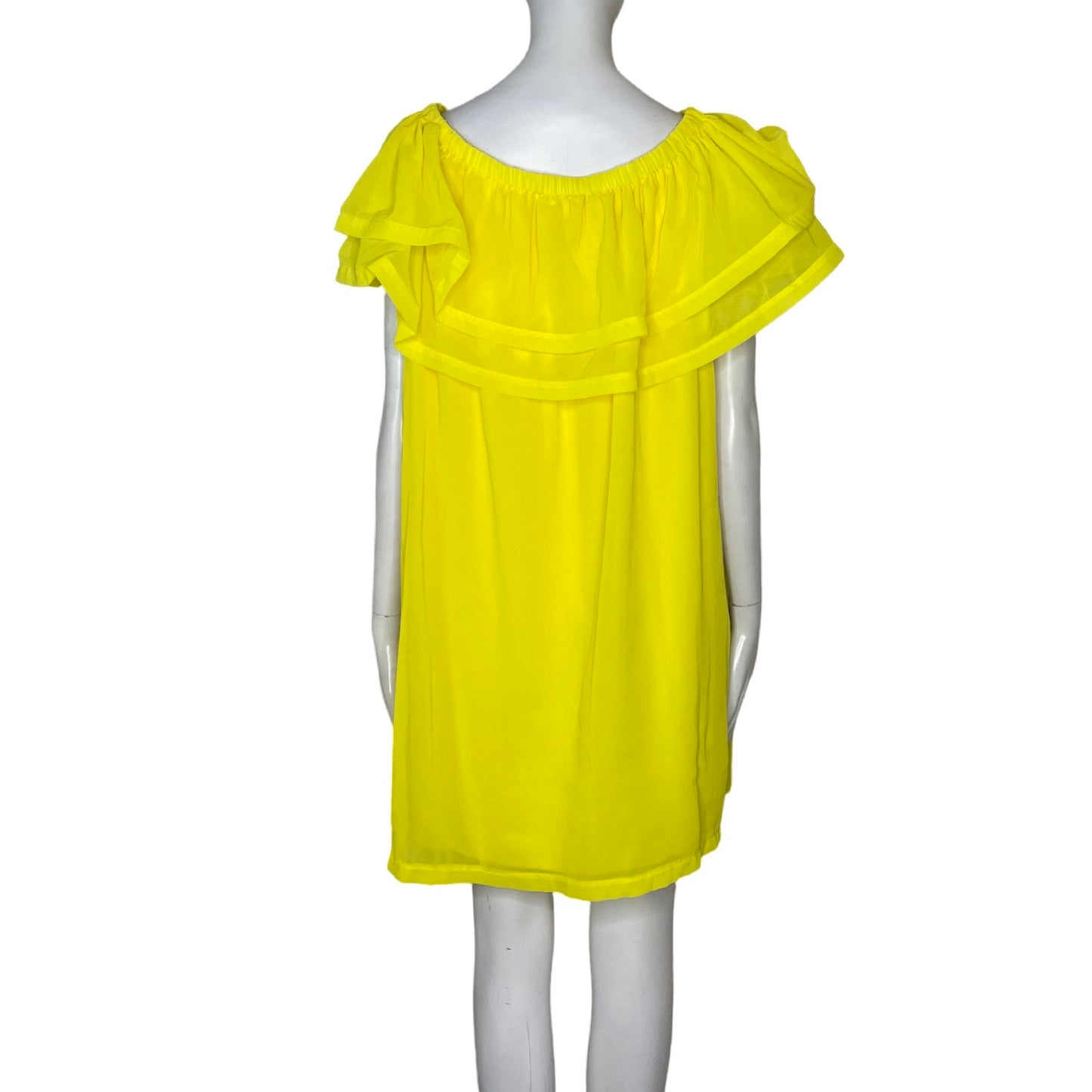 Vestido Tesoro TPS Vuelos Hombros Amarillo-Talla L