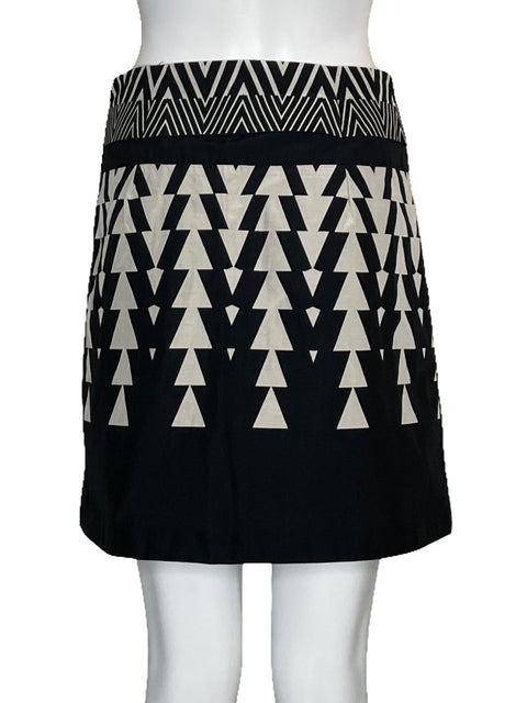 Falda Kennet Cole Mini Estampada Negro-Talla 2