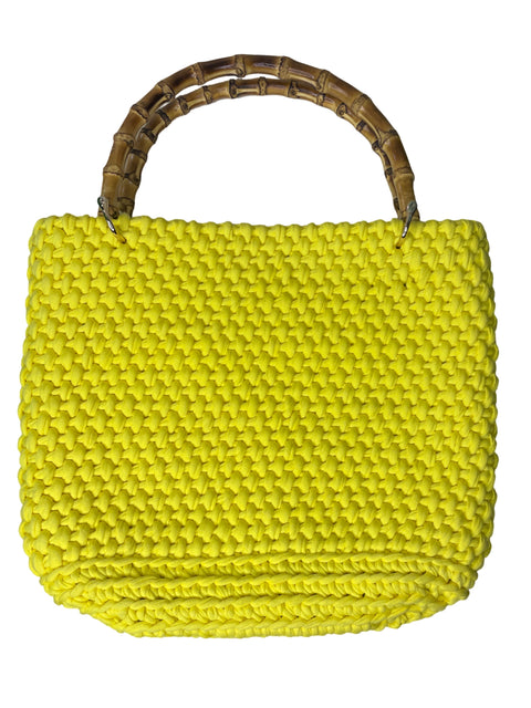 Bolso Jeannette De Cubas Croche Amarillo-Talla M
