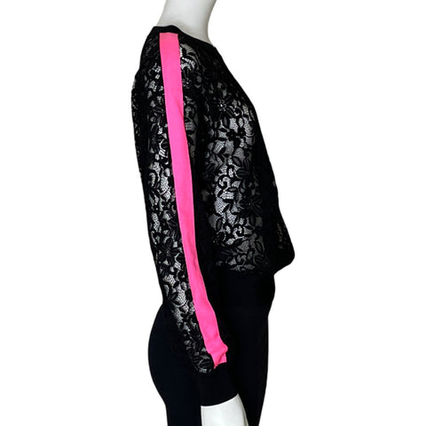 Blusa Escada Sport Encaje Negro-Talla 34