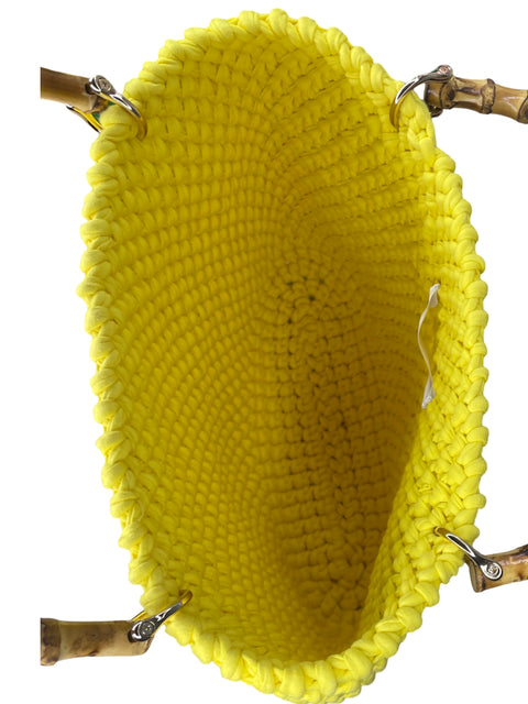 Bolso Jeannette De Cubas Croche Amarillo-Talla M