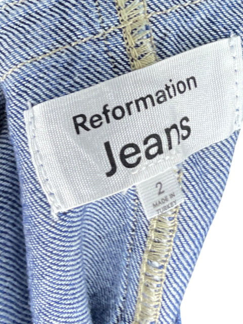 Vestido Reformation Jeans Tropez Mini Jeans Azul-Talla 2