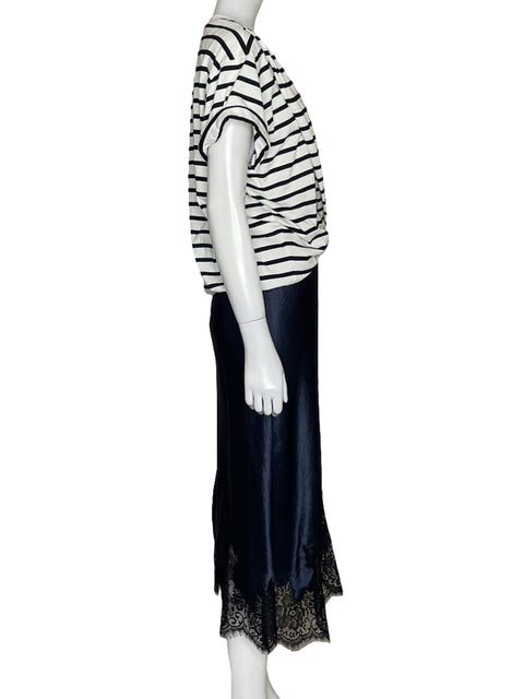 Vestido 3.1 Philiph Lim Encaje y T-shirt Azul-Talla S