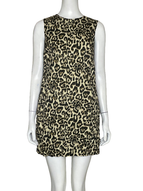 Vestido Massimo Dutti Leopard Print-Talla XS