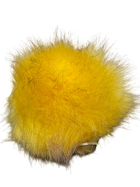 Llavero O Bag Faux Fur Amarillo-Talla U