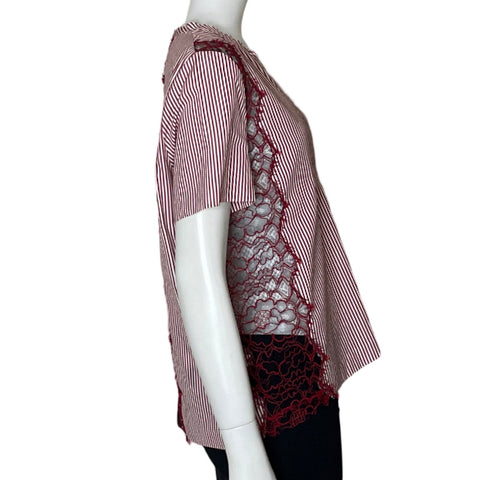 Blusa Sandro Encaje Rojo-Talla S