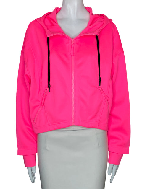 Abrigo Zara Bolsillo Cremallera Rosado-Talla M