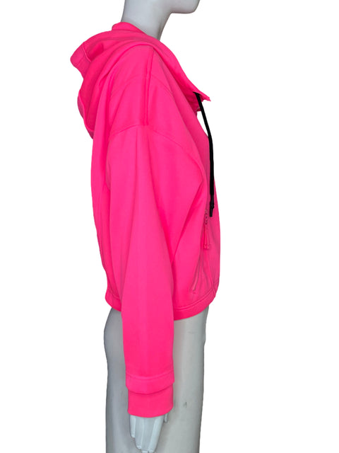 Abrigo Zara Bolsillo Cremallera Rosado-Talla M