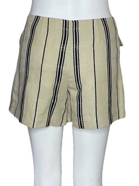 Short Tory Burch Rayas Bolsillos Beige-Talla 2