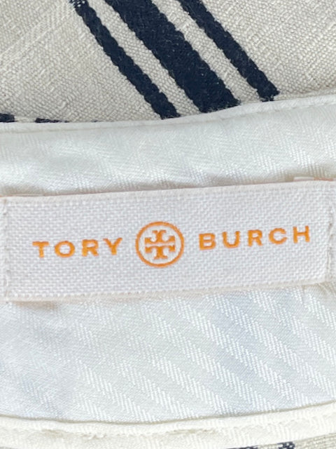 Short Tory Burch Rayas Bolsillos Beige-Talla 2