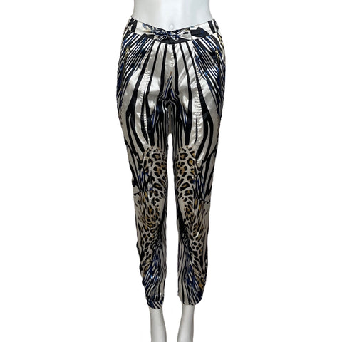 Pantalón Bebe Estampado Blanco-Talla XXS