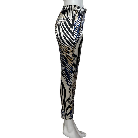 Pantalón Bebe Estampado Blanco-Talla XXS