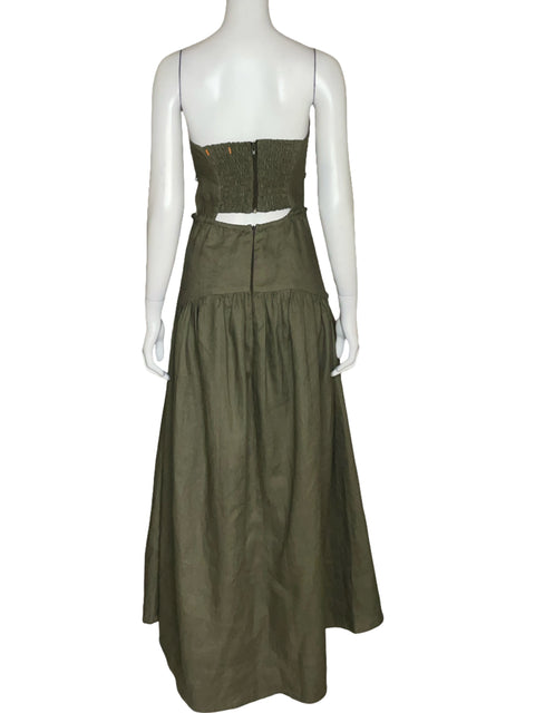 Vestido Lune et Rose Cutout Pedreria Verde-Talla S