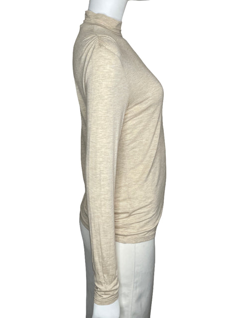 Sueter MNG Cuello Alto Manga Larga Beige-Talla L