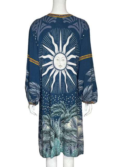 Kimono Agua Bendita Aldora Azul-Talla U