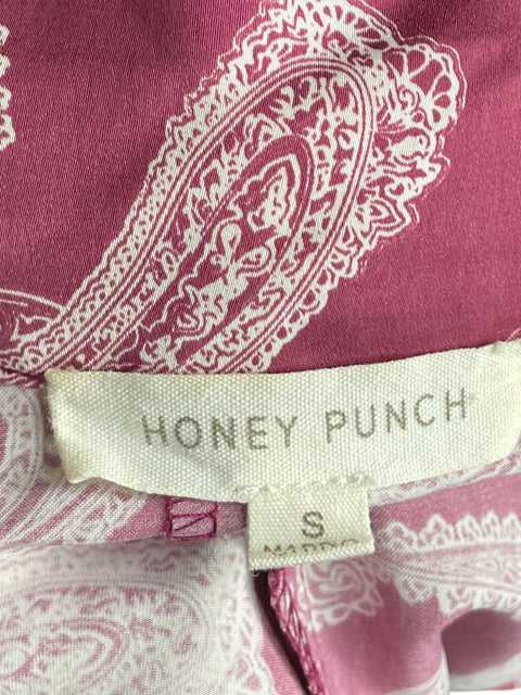 Blusa Honey Punch Print Manga Larga Morado-Talla S