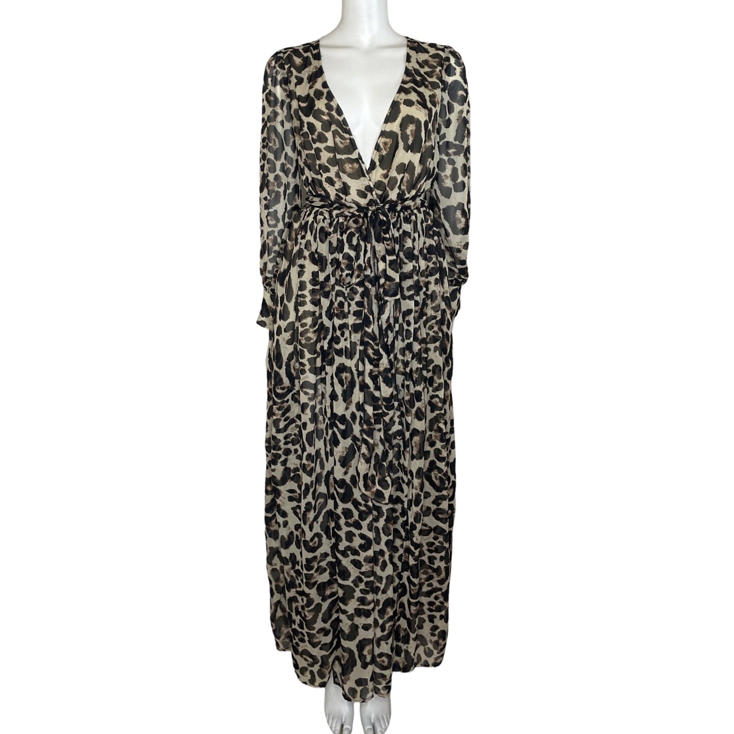 Vestido Dress Day Animal Print Beige-Talla M