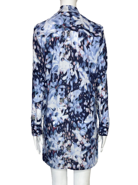 Vestido BCBG Bolsillo Mangas Azul-Talla XS