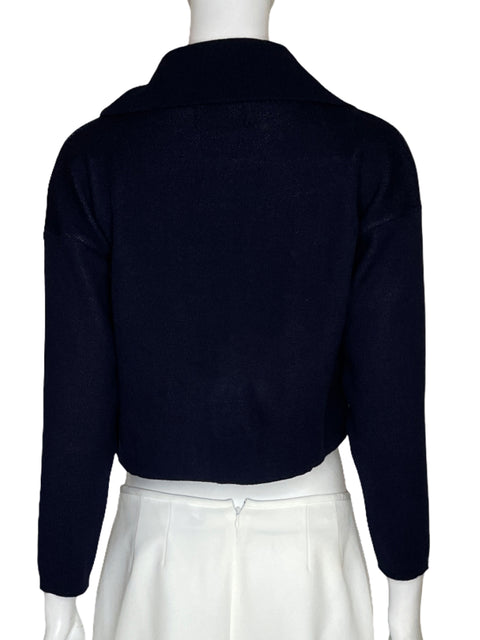 Cardigan A Lot Studio Crop Azul-Talla XS
