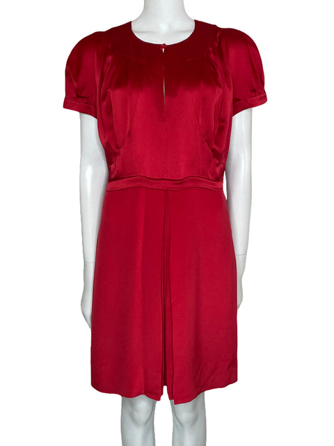 Vestido Marc By Marc Jacobs Plisado Rojo-Talla 10