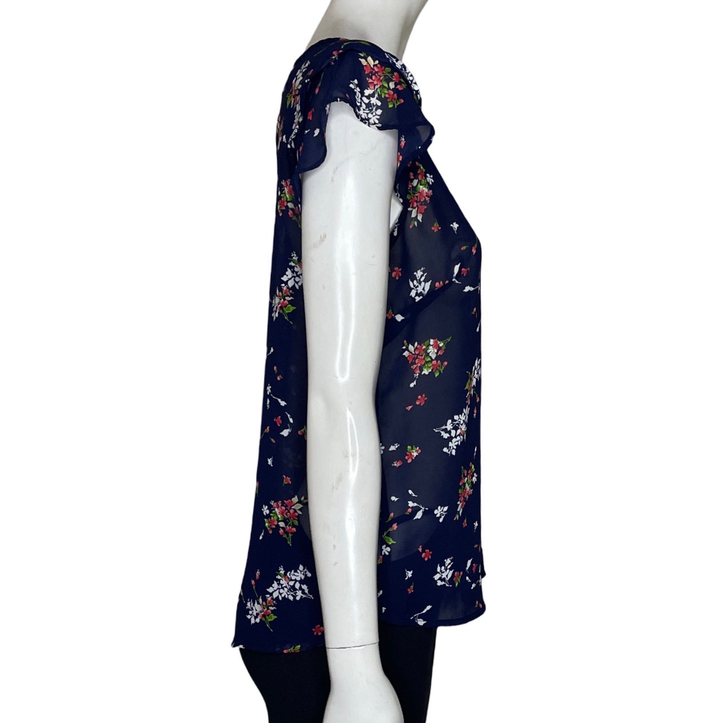Blusa Tesoro TPS Flores Transparente Azul-Talla S