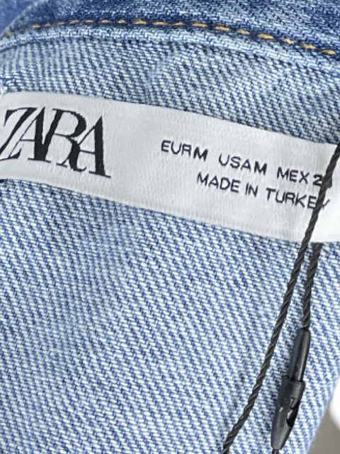 Camisa Zara Tachas Azul - Talla M