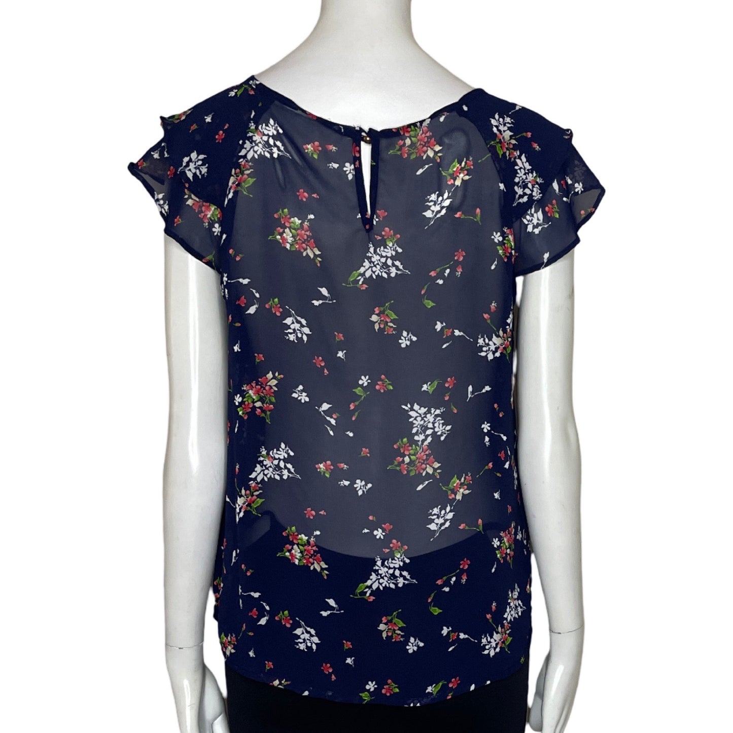 Blusa Tesoro TPS Flores Transparente Azul-Talla S