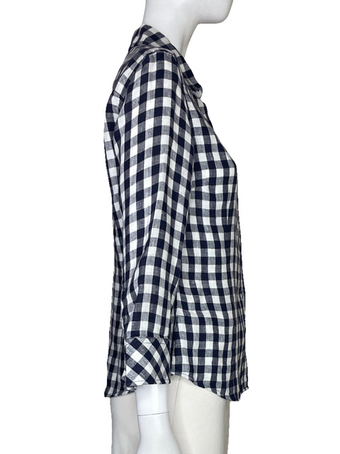 Camisa Carolina Herrera Cuadros Sin Bolsillo Negro-Talla 8