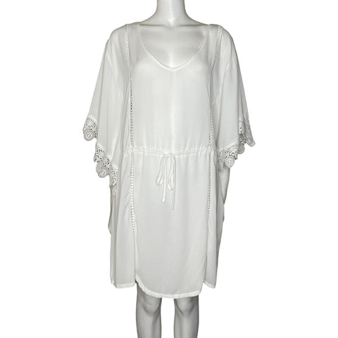 Vestido Wearabouts Playero Encaje Blanco-Talla XL
