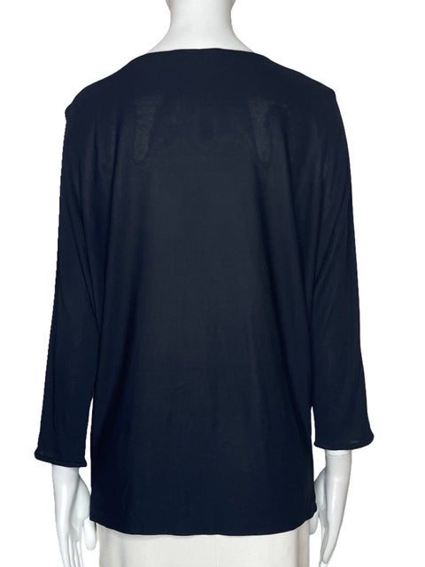 Blusa Carolina Herrera Mangas Negro-Talla M
