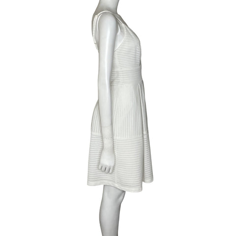 Vestido Aritta Sin Mangas Plisado Blanco-Talla L