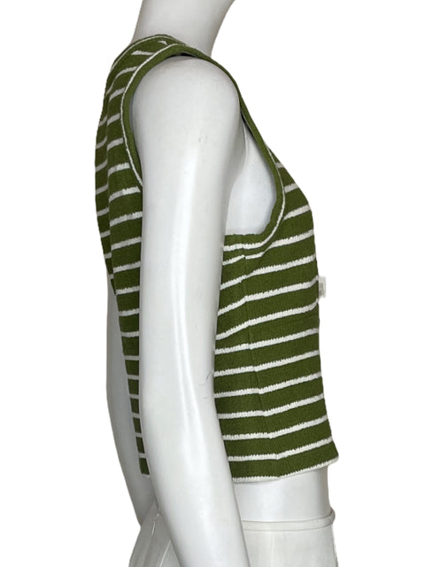 Chaleco Madewell Tejido Líneas Verde - Talla S