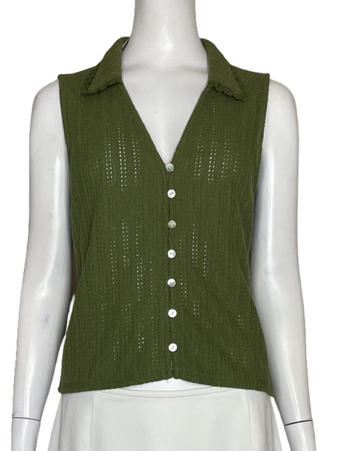 Chaleco Madewell Tejido Verde - Talla S